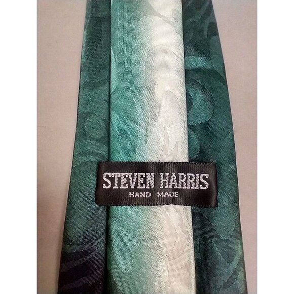 Steven Harris SHINING LIGHTHOUSE Polyester 57" Green  Neck Tie - Picture 4 of 9